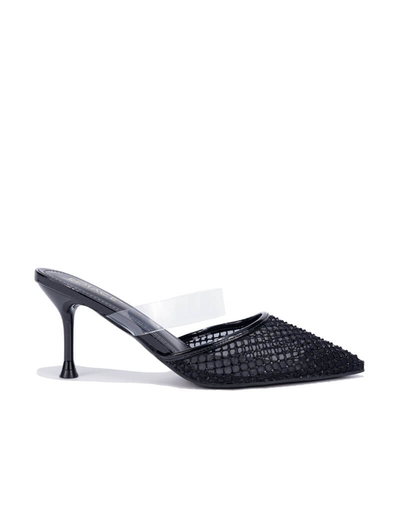 Sabots à bout pointu en strass